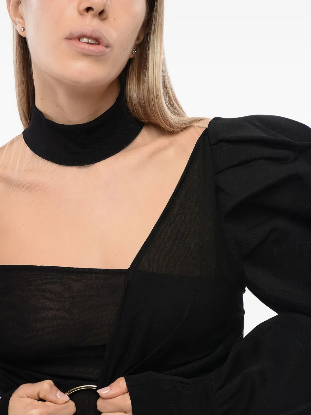 Balmain Body met mouwen van katoen Zwart