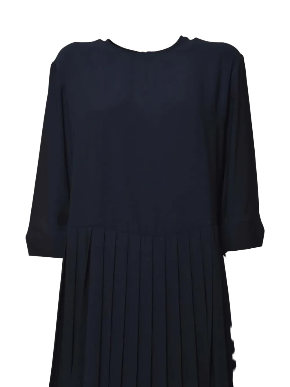 ASPESI Geplooide jurk Blauw