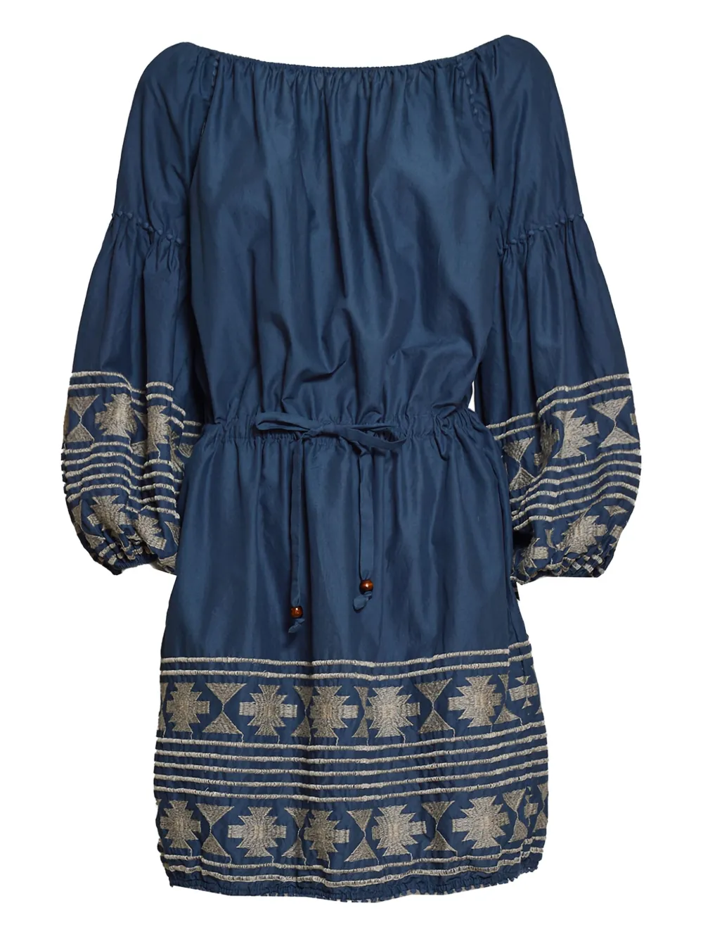 embroidered mini dress