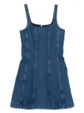 Maje square-neck denim mini dress - Blue