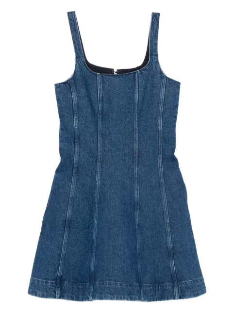 Maje square-neck denim mini dress