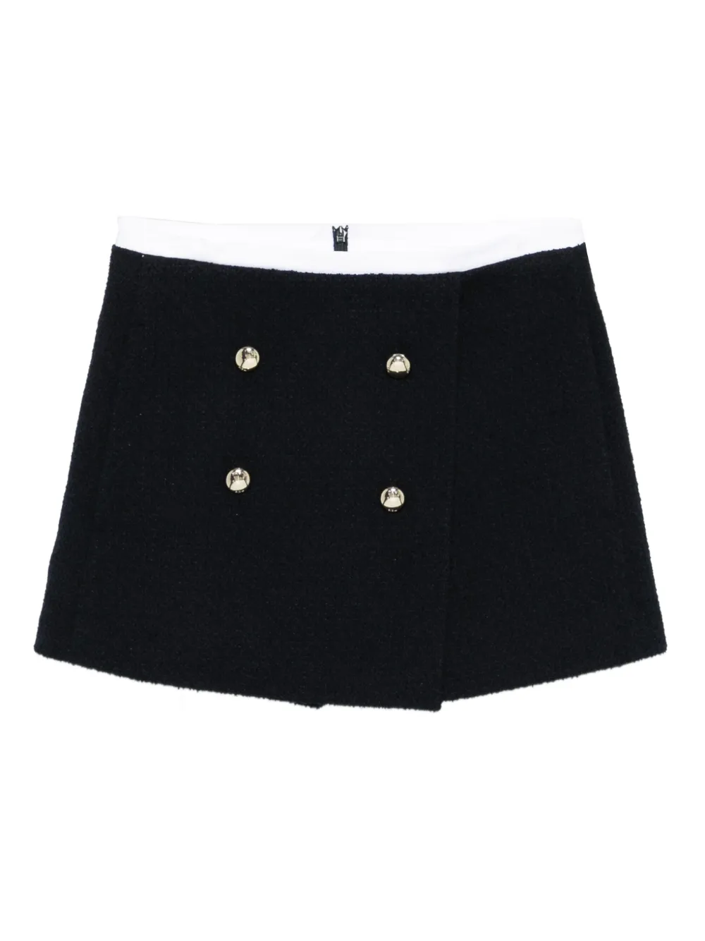 Maje Double-breasted Button-detail Shorts In Black
