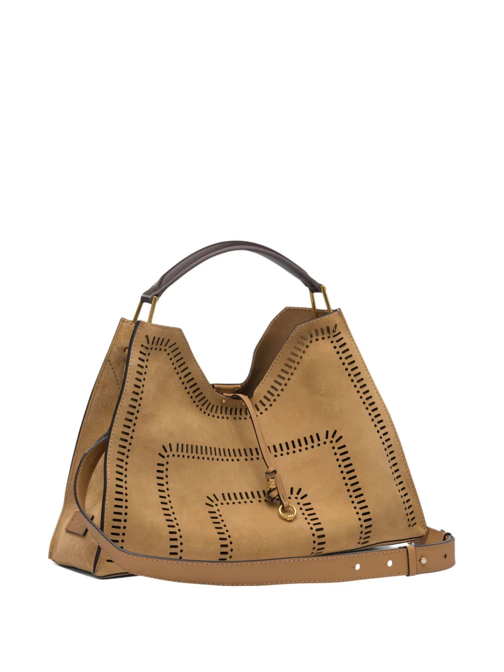 GIANNI CHIARINI cut-out leather tote bag - Bruin