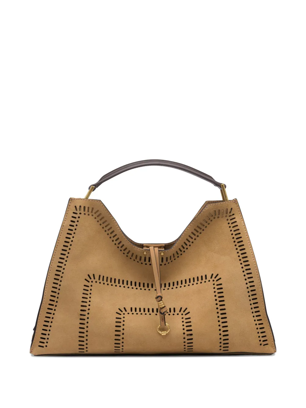 GIANNI CHIARINI cut-out leather tote bag Bruin