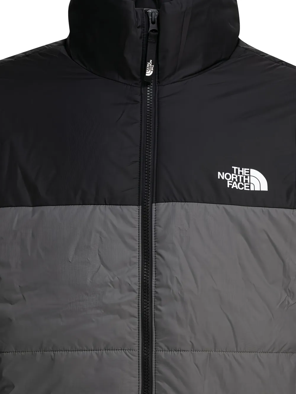 The North Face Gewatteerd jack met colourblocking Zwart