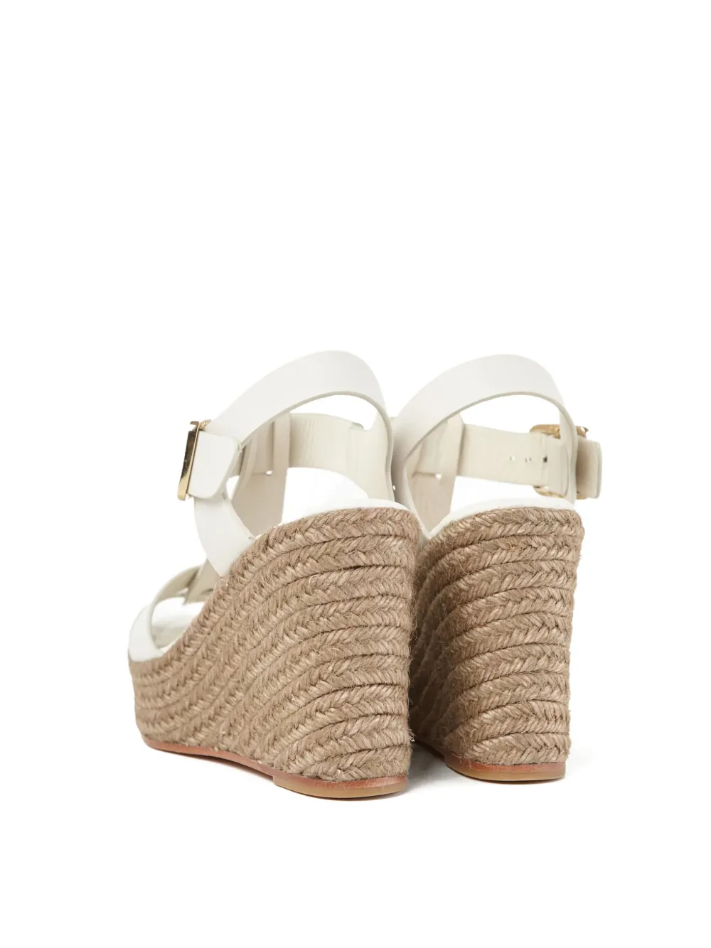 Paloma Barceló 100mm Alison leather wedge sandals White