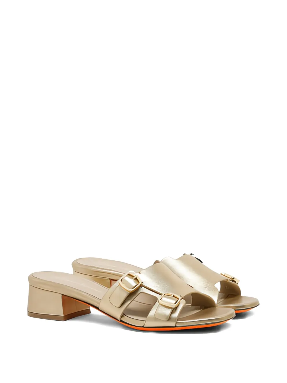 Santoni 45mm double-buckle block-heel sandals | Heeled Sandals | Image 2