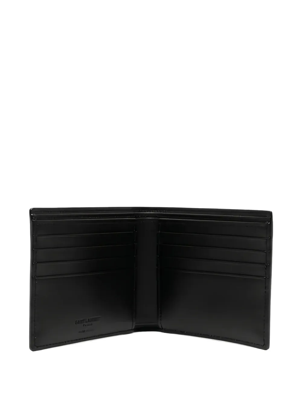 Saint Laurent logo-debossed leather wallet Zwart