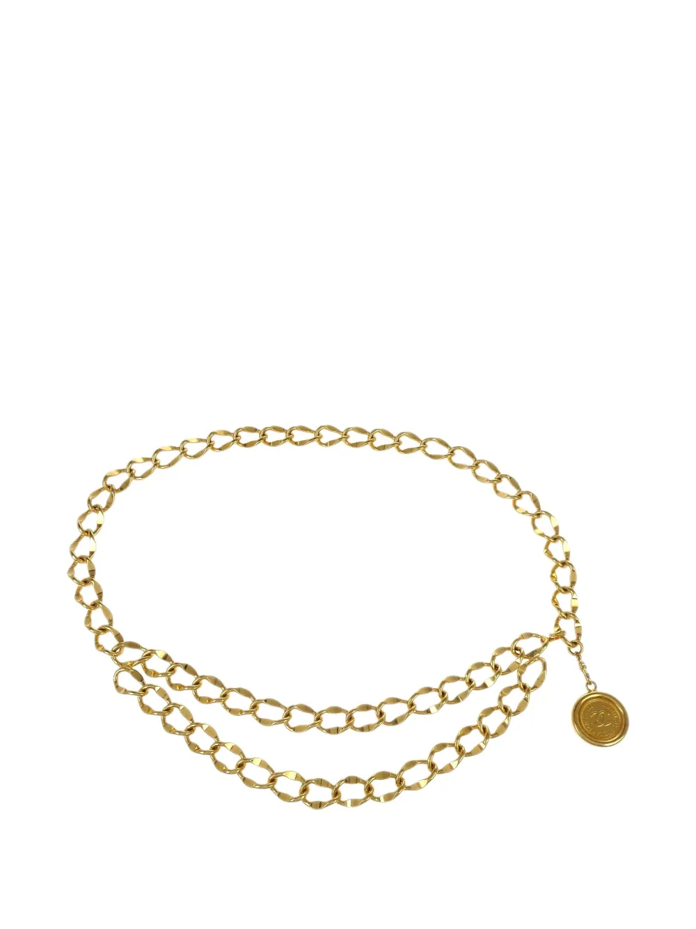 CHANEL Pre-Owned cinturón de cadena con medallón CC 1990-2000 | dorado | Image 1