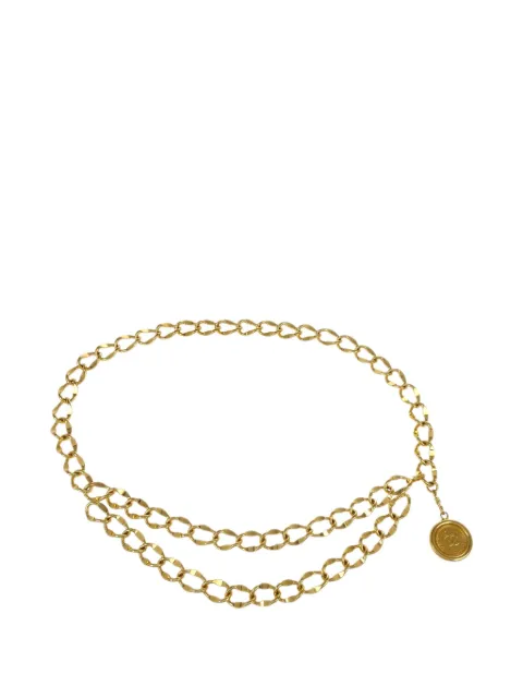 CHANEL Pre-Owned 1990-2000s CC-medallion chain belt