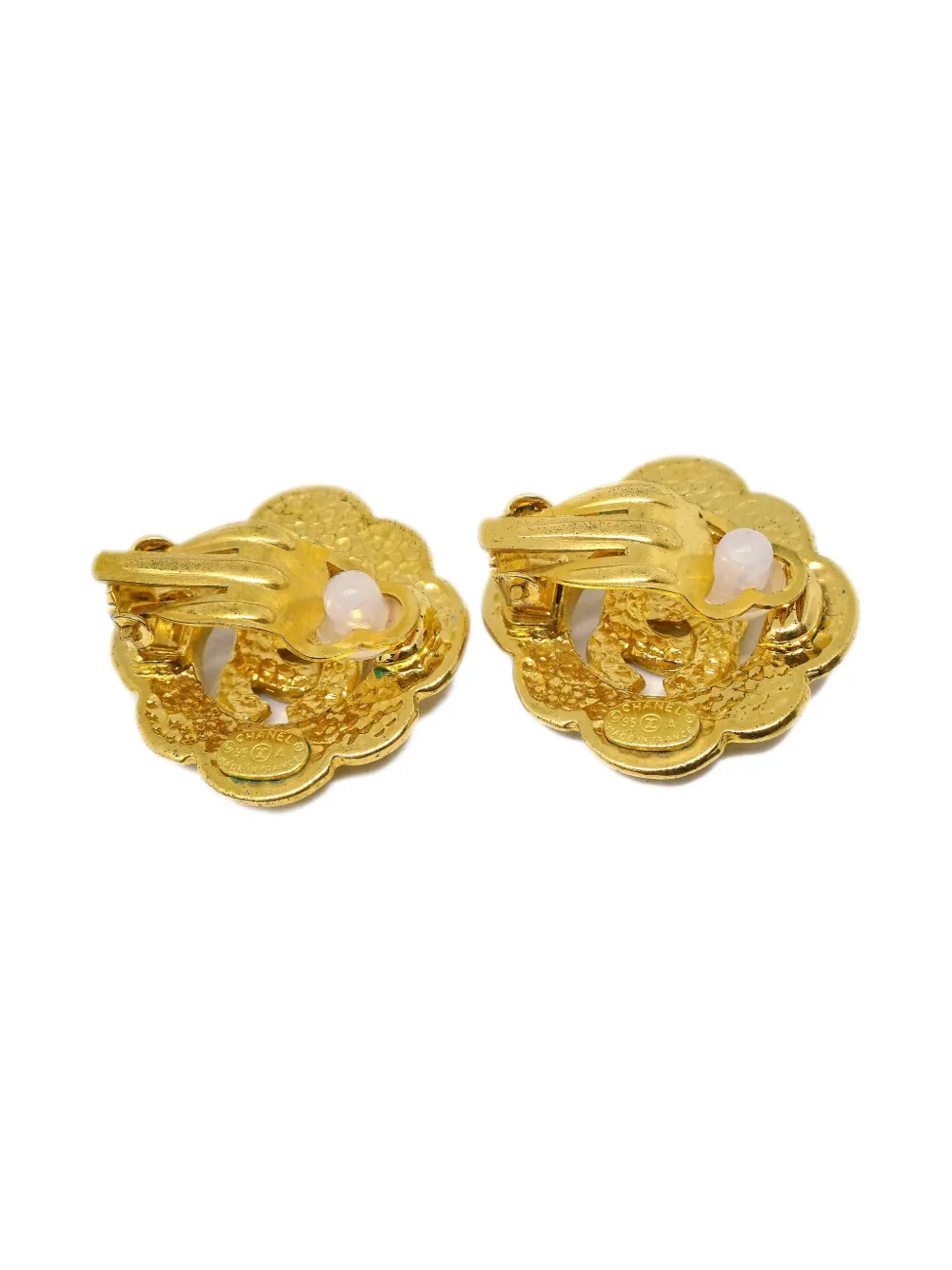 Pre-owned Chanel 1995 Cc Clip-on Earrings