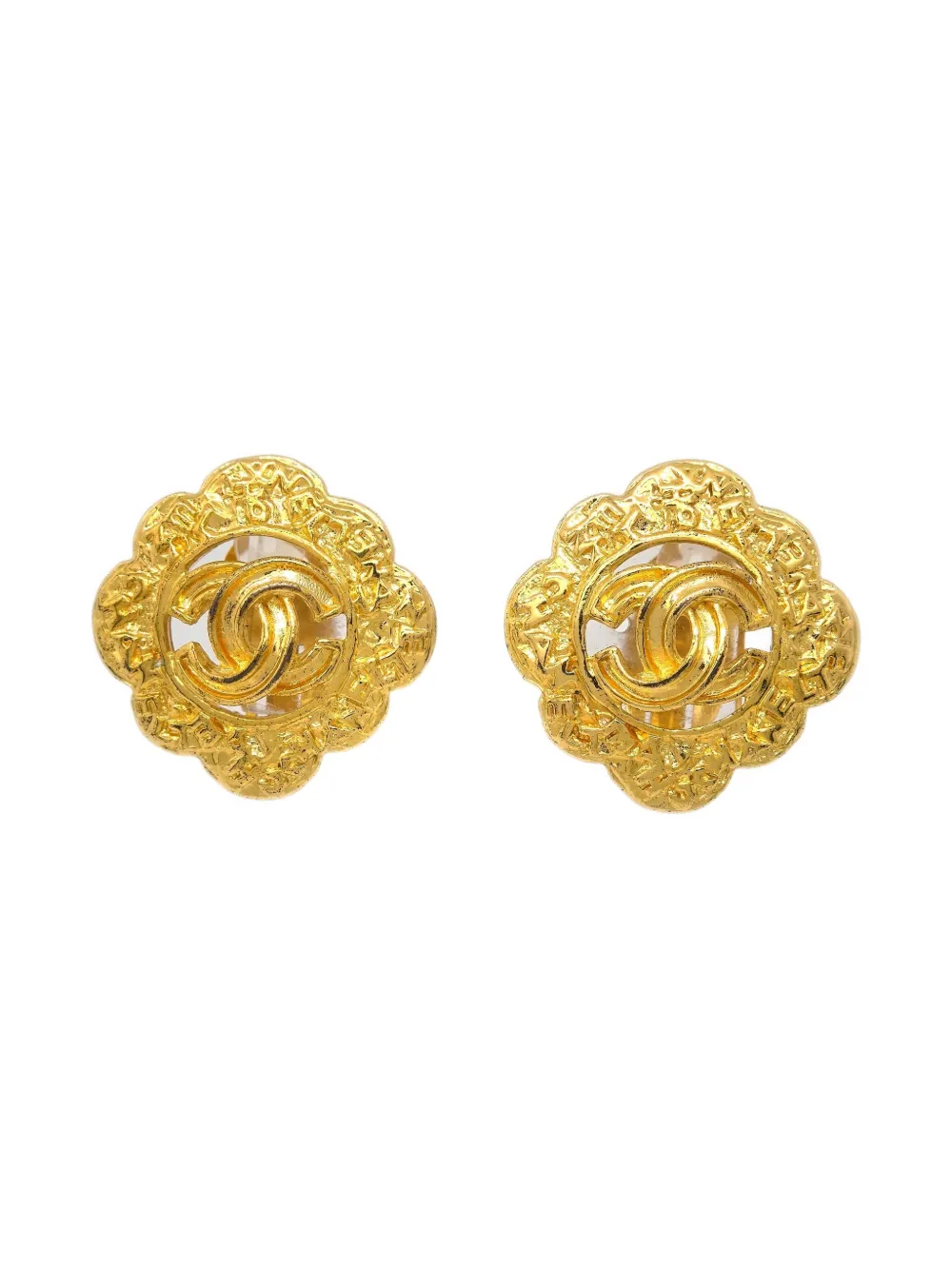 Pre-owned Chanel 1995 Cc Clip-on Earrings