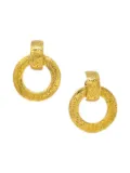 CHANEL Pre-Owned 1990-2000s logo-debossed earrings - Gold