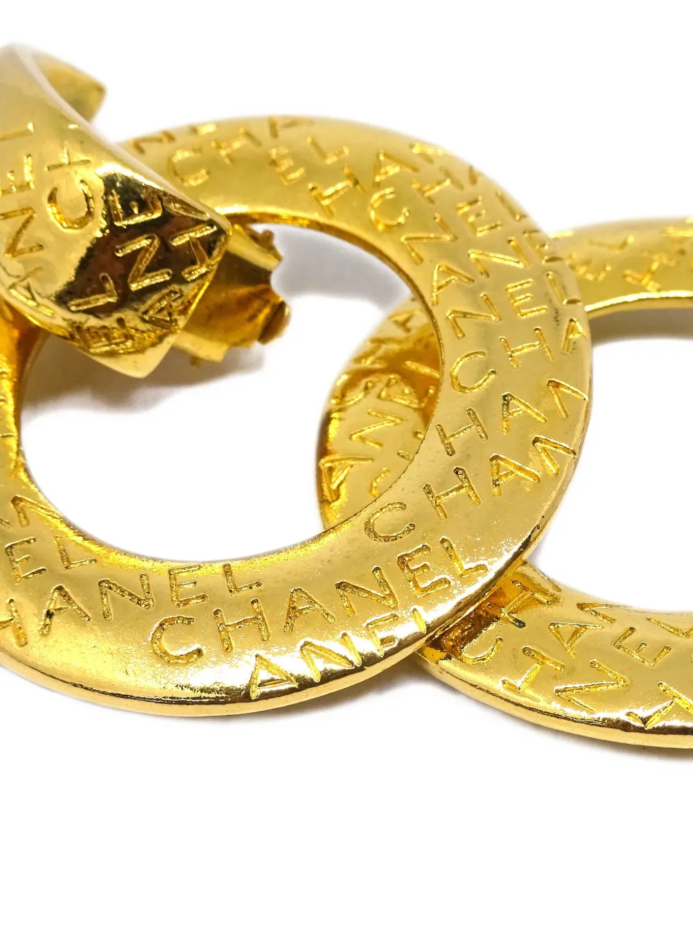 Pre-owned Chanel 1990-2000s Logo-debossed Earrings