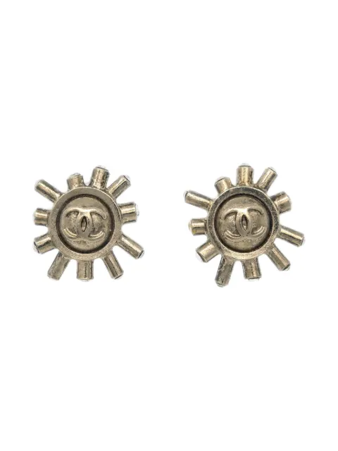 CHANEL Pre-Owned boucles d'oreilles à logo CC (2004)