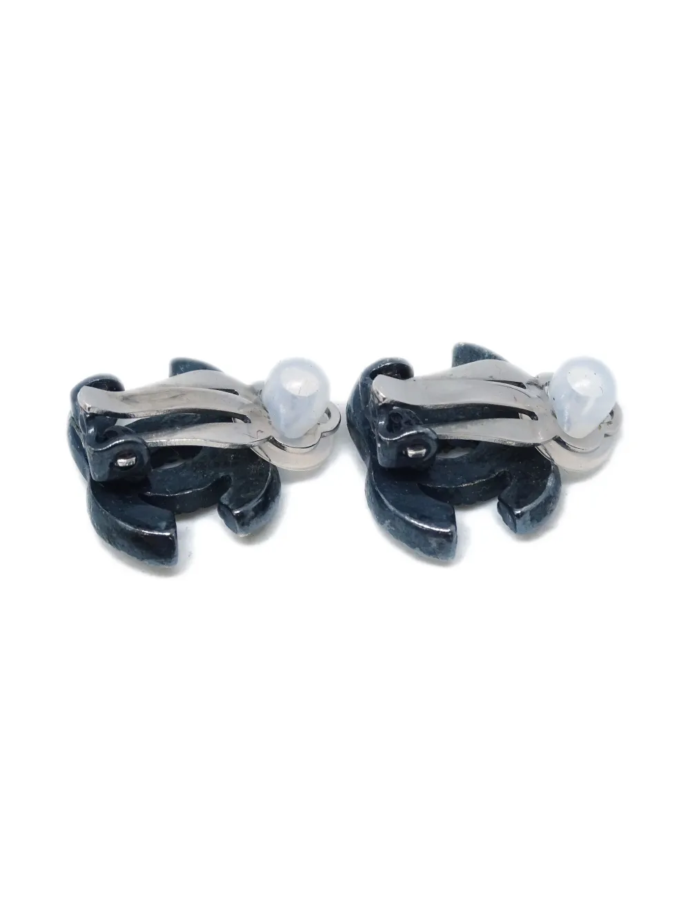 Pre-owned Chanel 2004 Cc-logo Clip-on Earrings