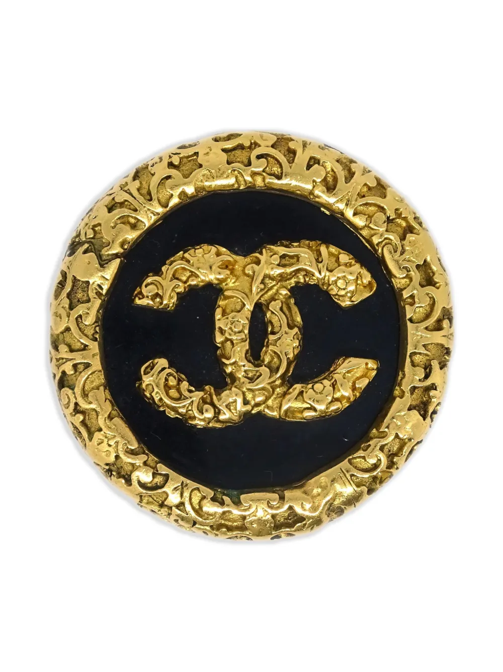 CHANEL Pre-Owned broche à design médaillon (1993) | or | Image 1