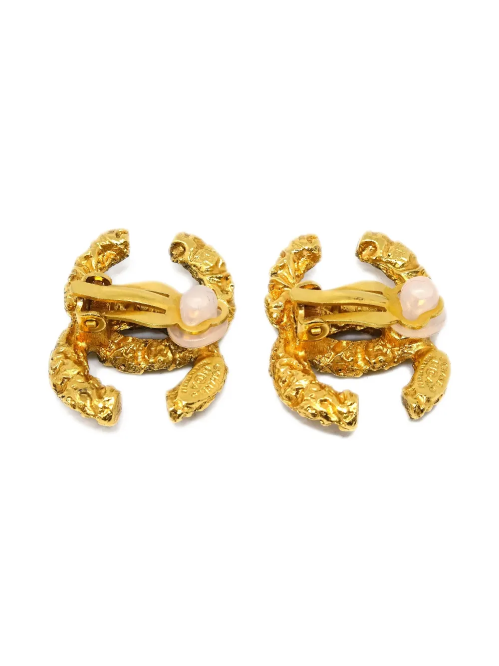Pre-owned Chanel 1993 Cc Clip-on Earrings