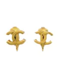 CHANEL Pre-Owned 1990-2000s CC-logo clip-on earrings - Gold