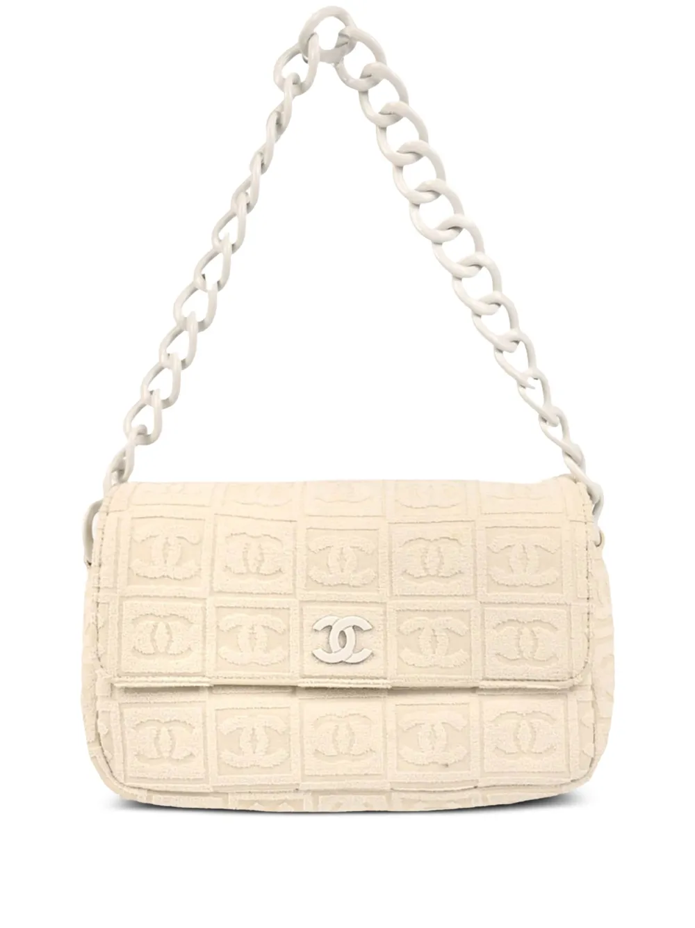 CHANEL Pre-Owned 2002 ココマーク ショルダーバッグ - ホワイト CHANEL Pre-Owned 2002 ココマーク ショルダーバッグ - ホワイト