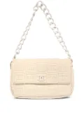 CHANEL Pre-Owned 2002 CC-jacquard shoulder bag - White