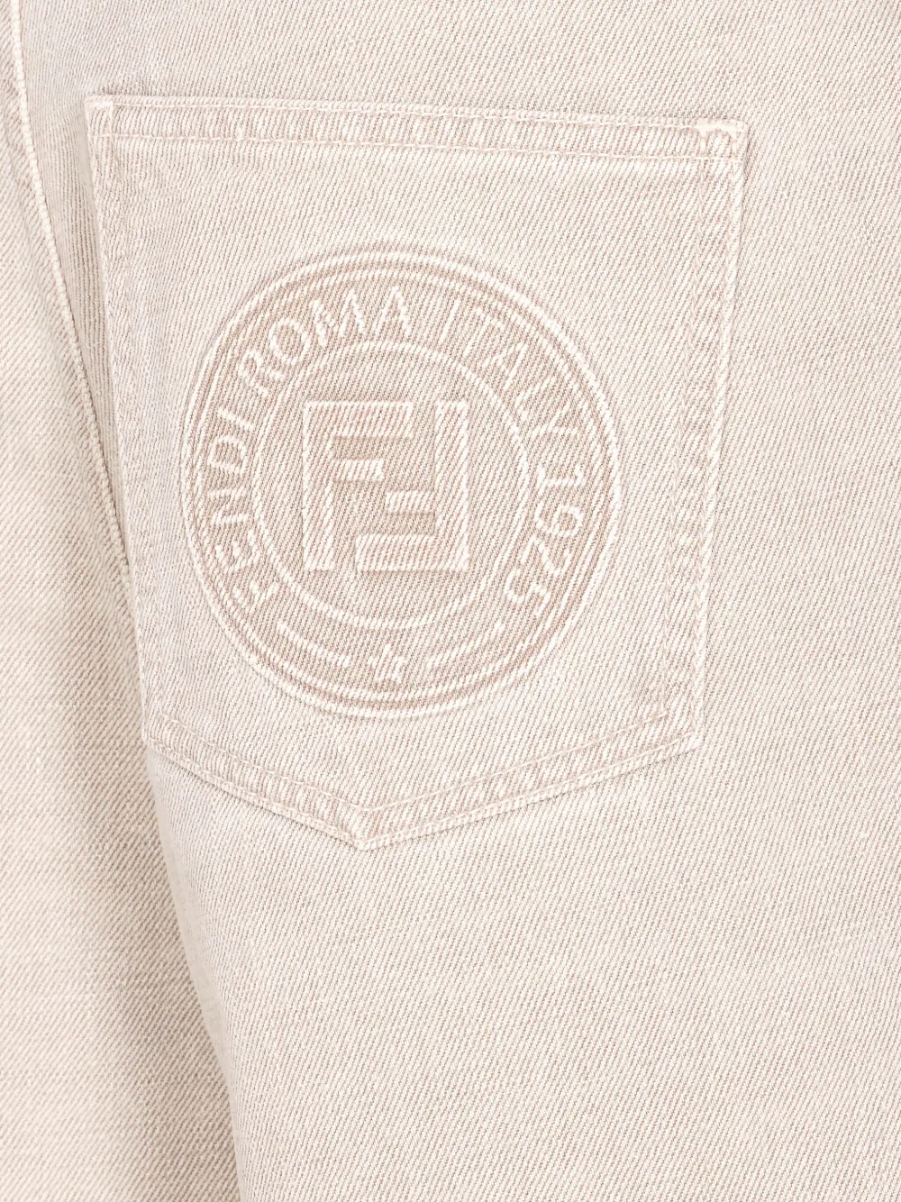 Shop Fendi Logo-patch Jeans