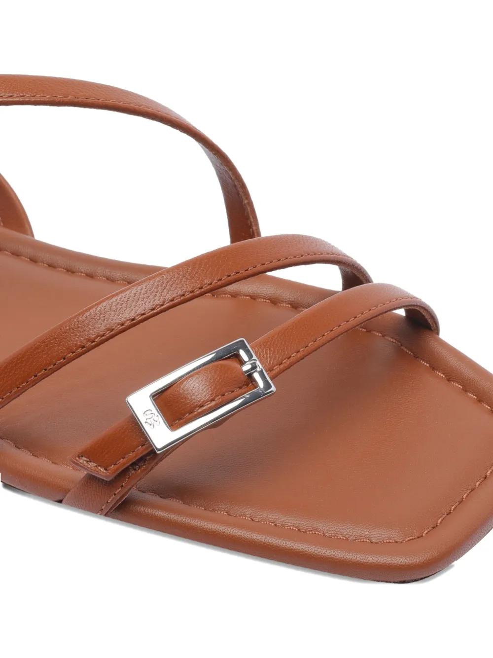 Stuart Weitzman Georgie Leather Strappy Flat Sandals