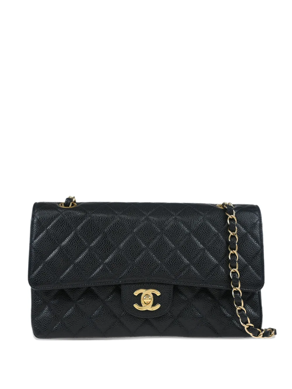 CHANEL Pre-Owned 2002 mittelgroße Schultertasche mit Double Flap | Schwarz | Image 1