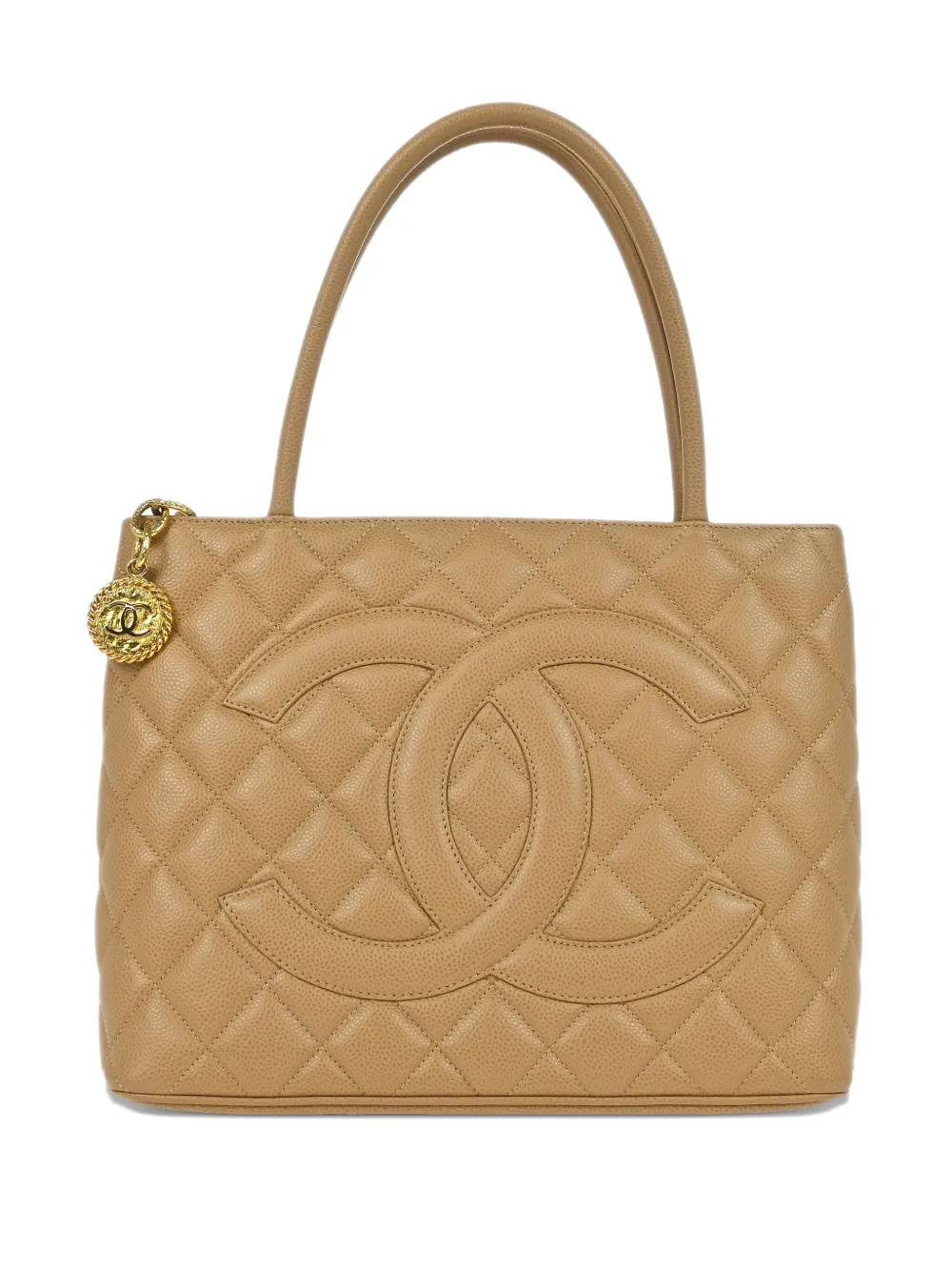CHANEL Pre-Owned Borsa tote Medallion 2003 - Toni neutri