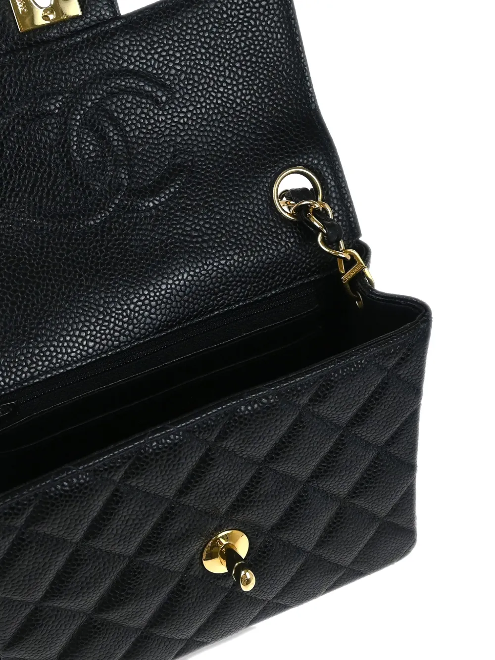 Pre-owned Chanel 2002 Mini Classic Square Flap Shoulder Bag