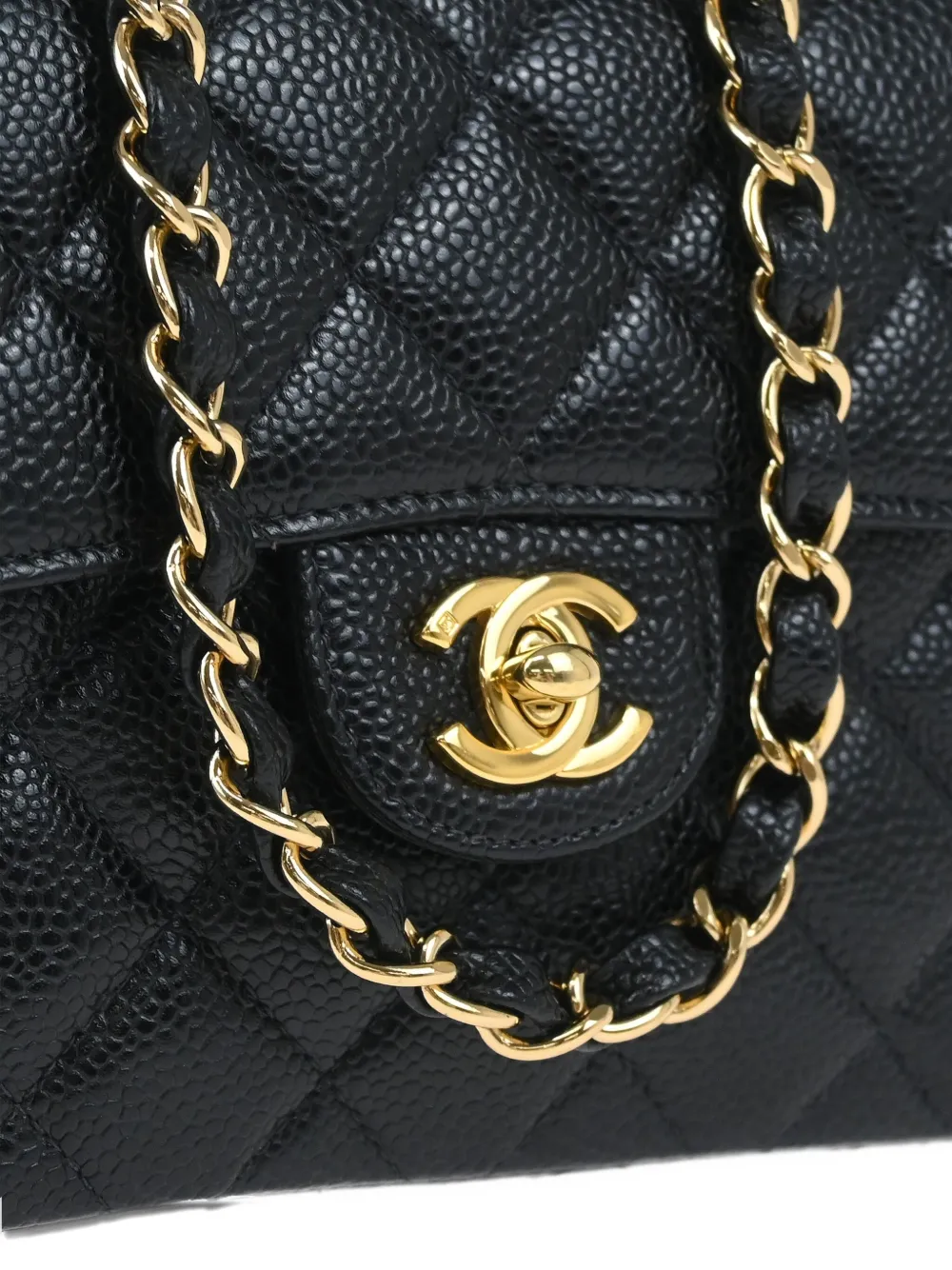 Pre-owned Chanel 2002 Mini Classic Square Flap Shoulder Bag