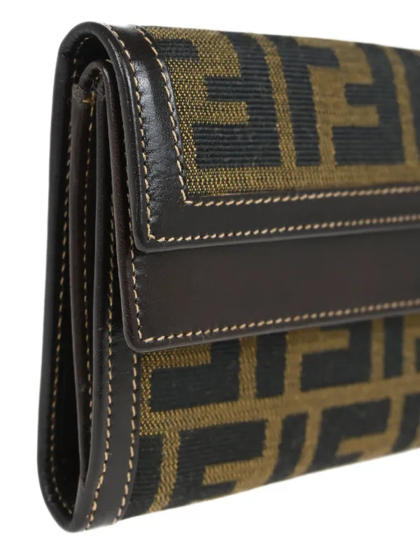 Fendi Pre-Owned 1990-2000 Zucca Wallet Brown FARFETCH IN