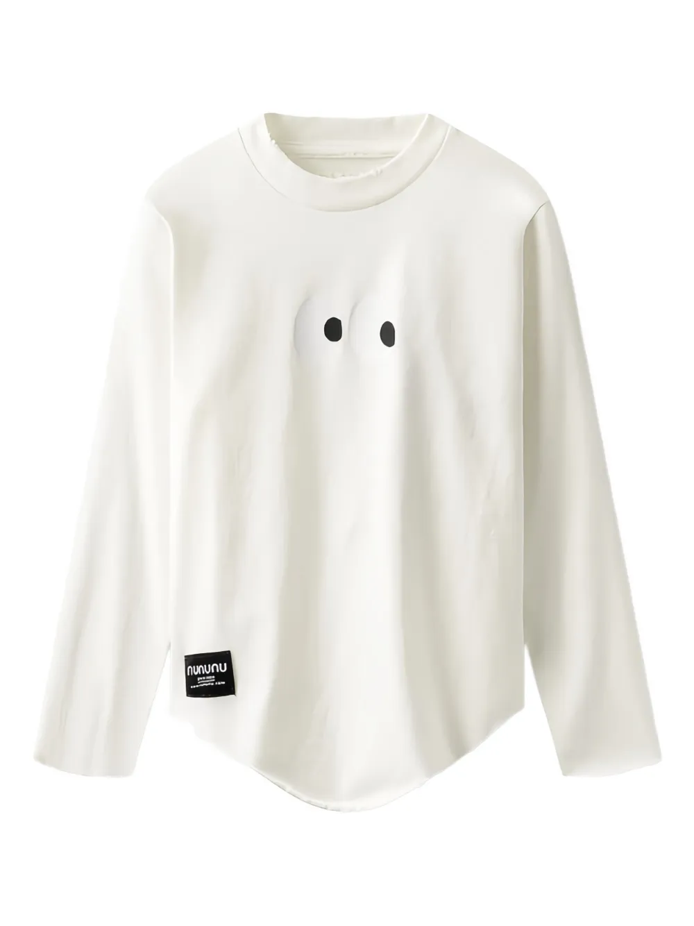 Nununu Ghost-eye Long-sleeve T-shirt In White