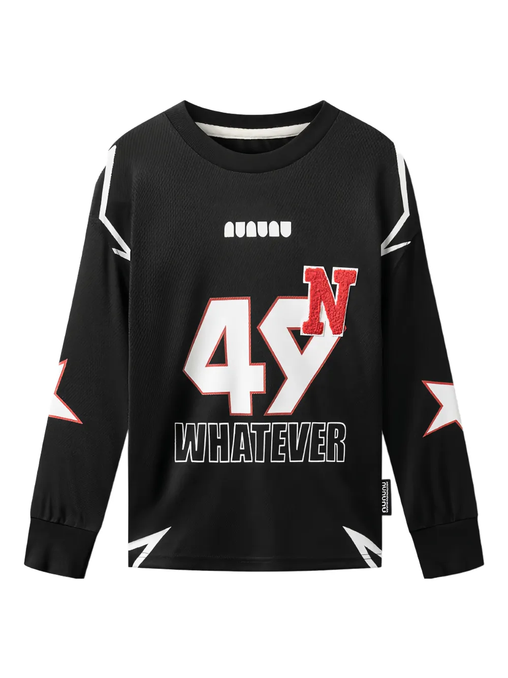 Nununu graphic-print long-sleeve - Nero