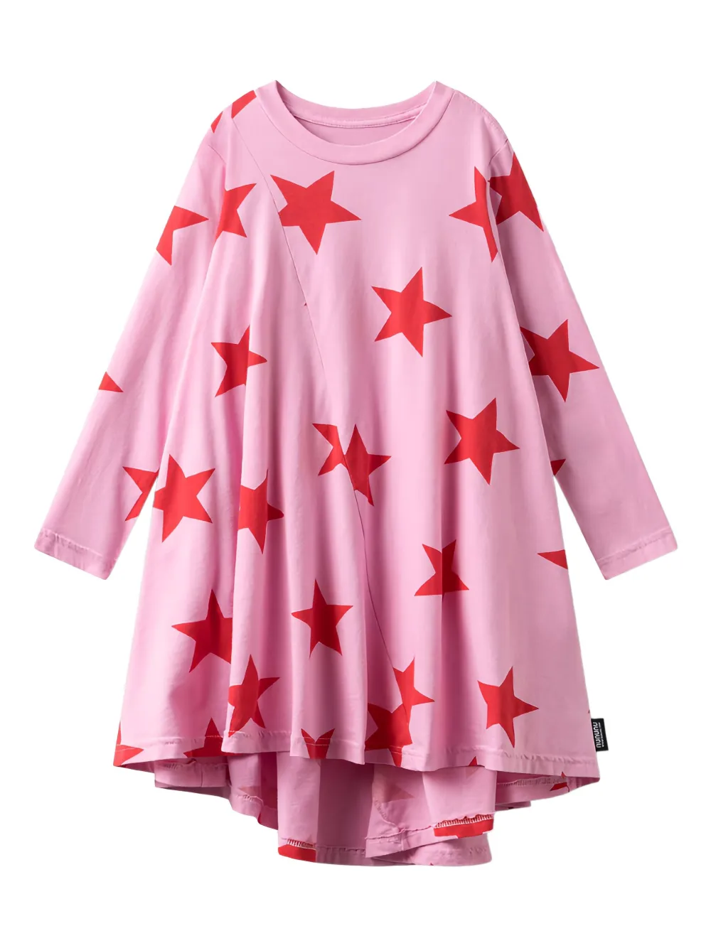 Nununu star-print long-sleeve dress - ピンク Nununu star-print long-sleeve dress - ピンク