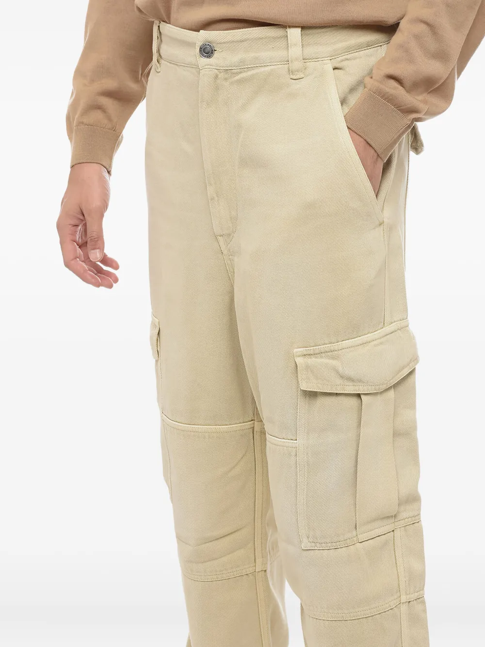MARANT Terence mid waist cargo jeans Beige