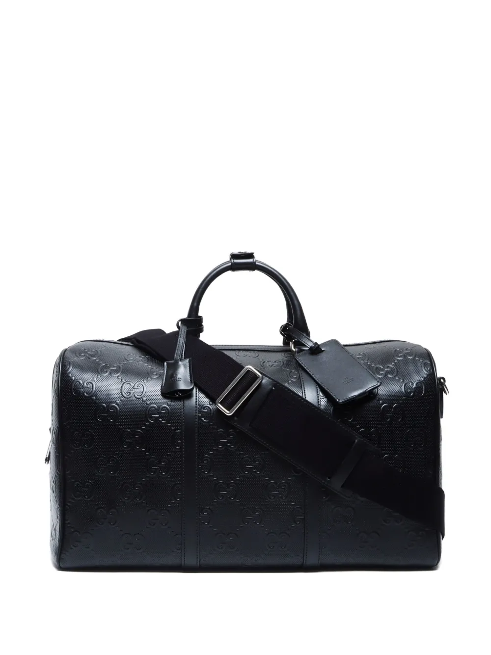 Gucci Pre-Owned 2010-2020 GGパターン ボストン バッグ - ブラック Gucci Pre-Owned 2010-2020 GGパターン ボストン バッグ - ブラック