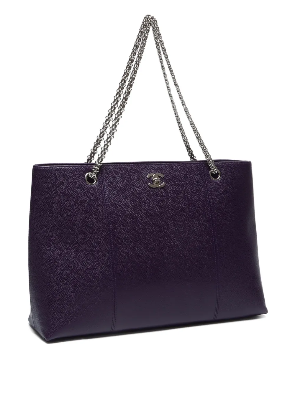 CHANEL Pre-Owned 2000-2001 レザーショルダーバッグ - パープル CHANEL Pre-Owned 2000-2001 レザーショルダーバッグ - パープル