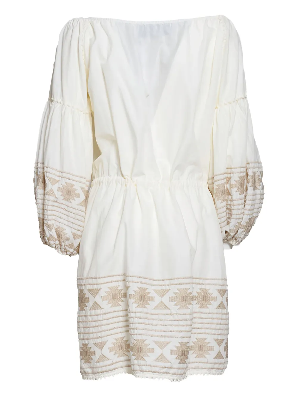 Bazar Deluxe embroidered mini dress - Wit