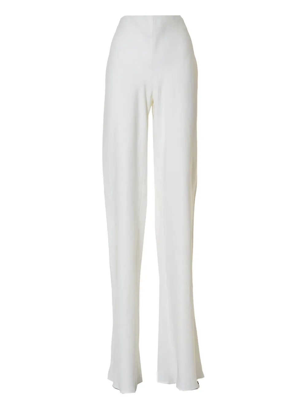Shop Alberta Ferretti Linen High-waisted Trousers