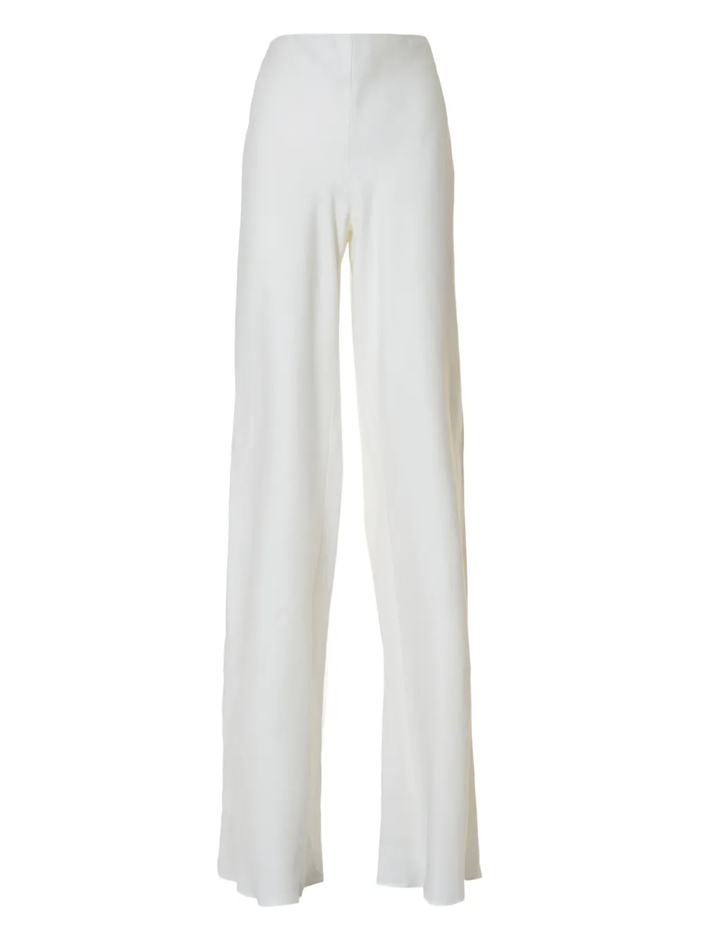 Alberta Ferretti Linnen high waist broek Wit