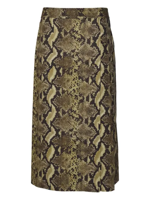 ASPESI snakeskin-print midi skirt