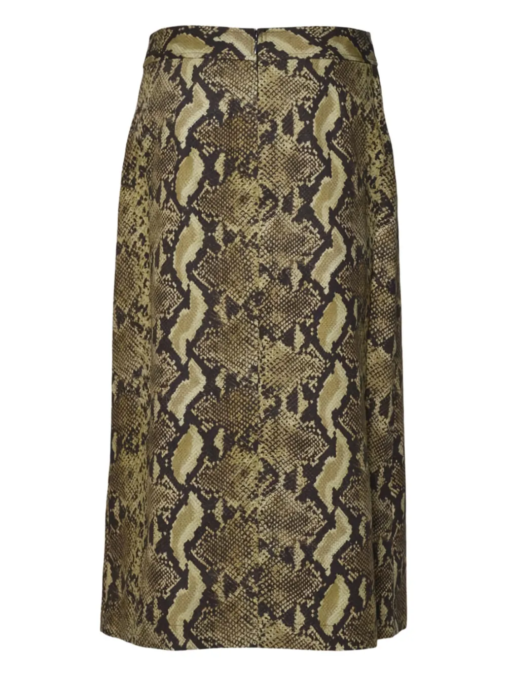 ASPESI snakeskin-print midi skirt - Bruin