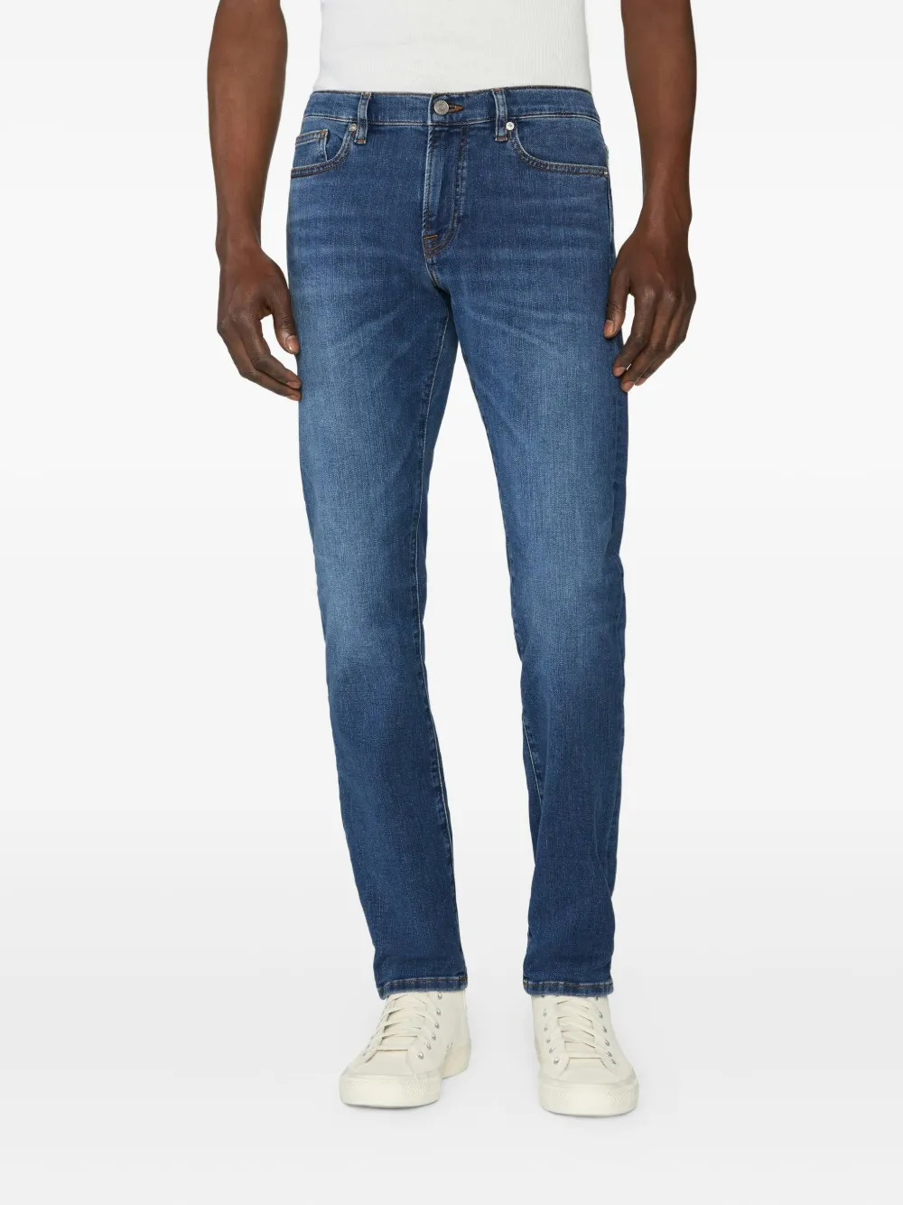 FRAME Straight jeans met vijf zakken - Blauw