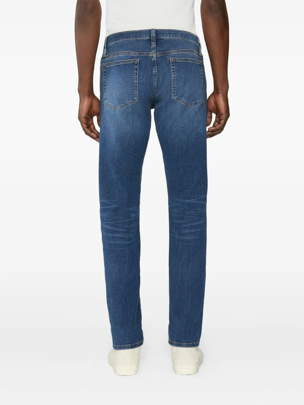 FRAME Straight jeans met vijf zakken Blauw