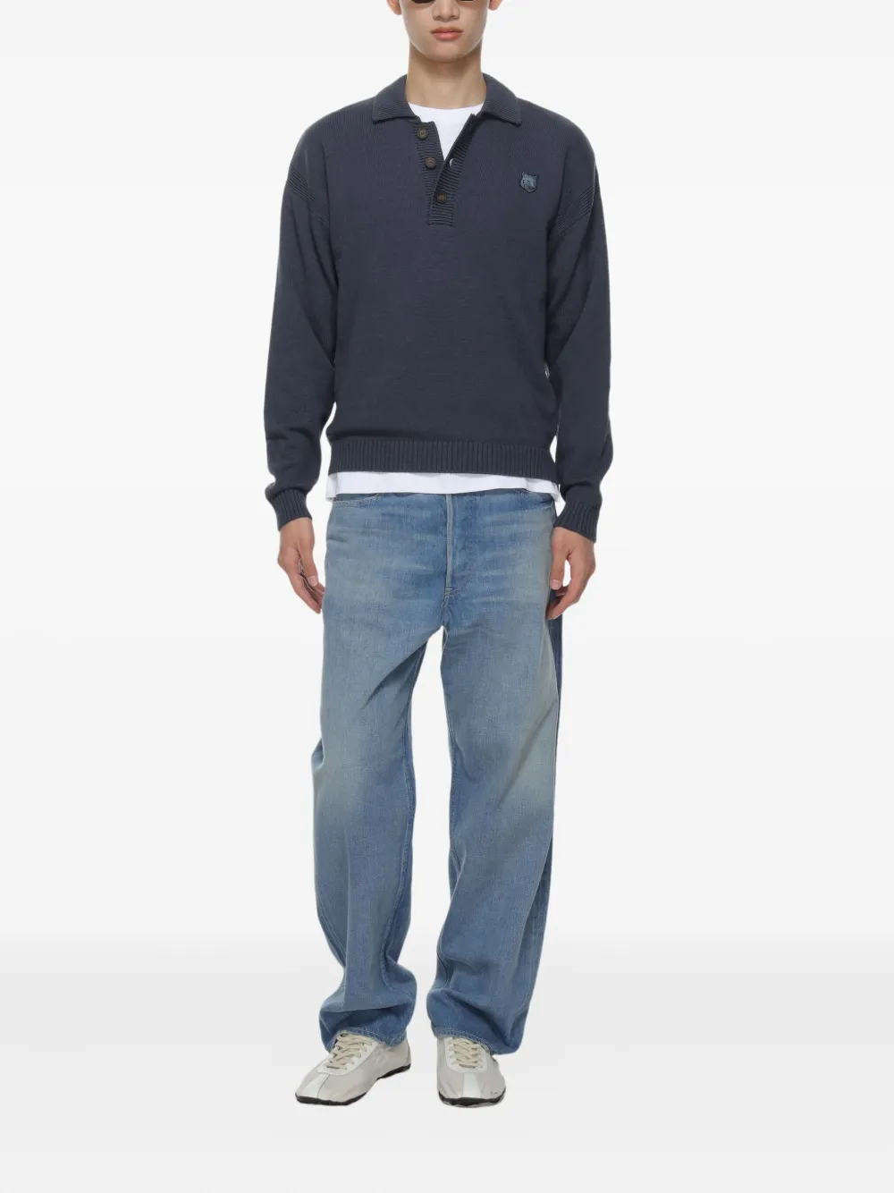 Maison Kitsuné Poloshirt met kraag - Grijs