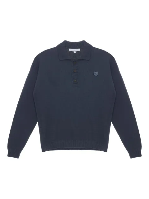 Maison Kitsuné Fox Head polo sweater