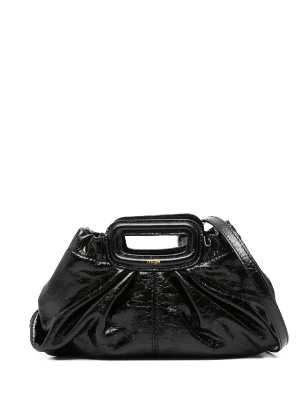 Maje Mini-Tasche Mit Falten Schwarz FARFETCH AT