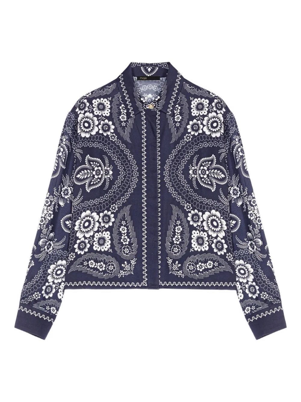 Maje camisa estampada | azul | Image 1