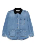 Maje faded-effect denim jacket - Blue